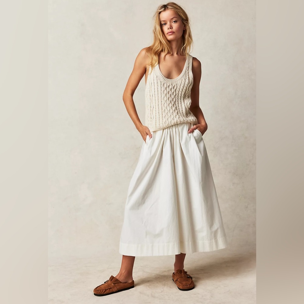Free People “Get Into It” Ivory Pants